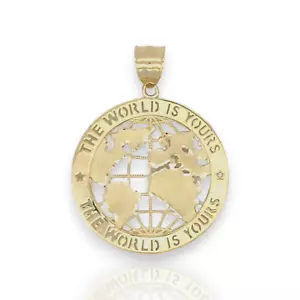 "The World is Yours" Pendant - 10K Yellow Gold - Picture 1 of 2