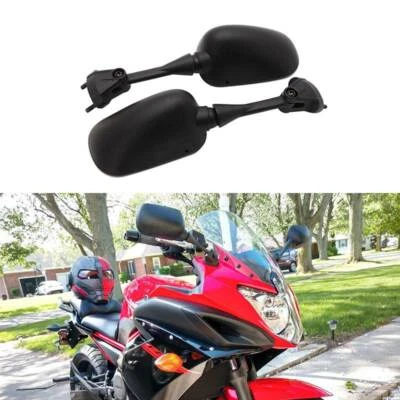 Pair Black Side Rear View Mirrors for Yamaha FZ6R YZF R1 R6 R6S YZF-R1 YZF-R6 - Image 1 of 4