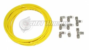Nickel Plated PUSH LOCK Yellow Vacuum Fitting Kit for Turbo Wastegate & Solenoid - Bild 1 von 2