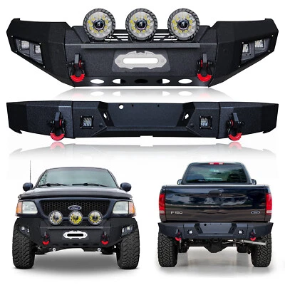 VIJAY Front Bumper or Rear Bumper With LED Lights For 1997-2003 Ford F-150 Foto 1 de 4