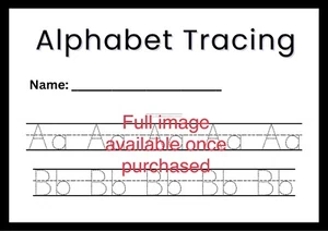 Learn English Alphabet Tracing | Digital Educational Worksheet | 7 Pages | A - Z - Picture 1 of 7