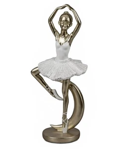 Formano Ballerina Mädchen tanzt 25 cm weiß gold 772862 B - Bild 1 von 2