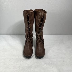 Eddie Bauer Stiefel Größe 9,5 Damen Mokassin Schuhe braun weich Schnürung klassisch - Bild 1 von 16