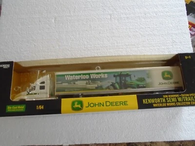 ERTL  KENWORTH  JOHN DEERE SEMI TRACTOR & TRAILER WATERLOO  WORKS - Image 1 of 4