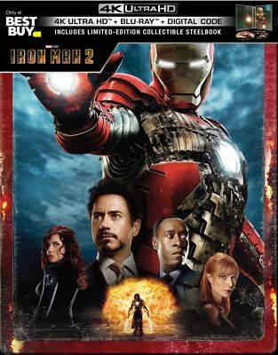 Iron Man 2 4K Ultra HD Blu-Ray Digital BEST BUY Steelbook NEW SEALED Marvel - Image 1 of 2