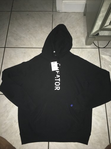 VETEMENTS Felpa con cappuccio da uomo Exhilo Apparel taglia grande Creator nera nuova con etichette