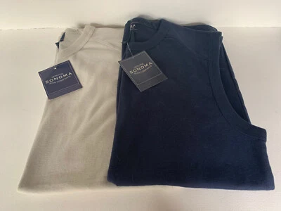 Lot Of 2 “Young Men’s” Sleeveless Beige & Navy Cotton Pullover Tops Size Lg NWT! - Image 1 of 4