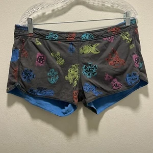 Fox Racing Shorts Embroidered Logo Reversable Elastic Waist Women's Sz L - Picture 1 of 8