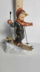 Vintage  Hummel Goebel Skier Figurine #59 W. Germany Metal Poles - Picture 1 of 10