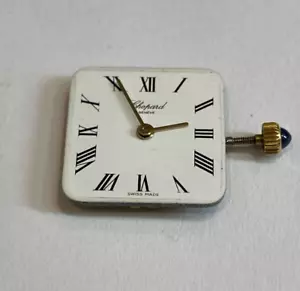 Chopard white dial 18k gold crown quartz movement eta:976.001 working - Picture 1 of 5