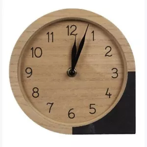 Farmhouse small mantle clock in ristic wood - Picture 1 of 4