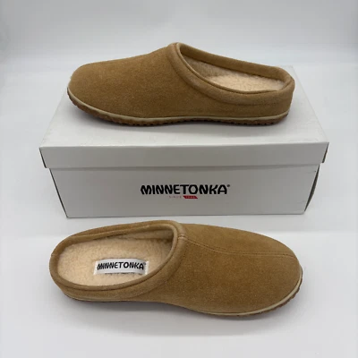 Zapatilla zueco Minnetonka Taylor para hombre canela 41011 marrón tostado - talla 8, 9, 10, 11 Foto 1 de 4