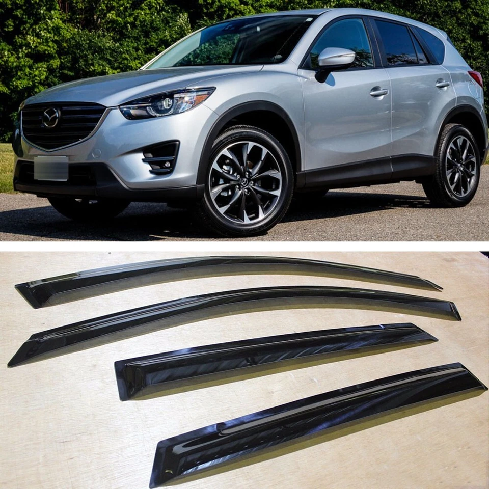 侧窗遮阳板防雨罩天气防护偏转器适用于马自达 CX-5 CX5 SUV — 第 1/4 张图片