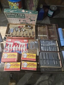 Rare Vintage Small Fry Kitchen Utensil Kit Betty And Bob Sets Banner Junior - Picture 1 of 14