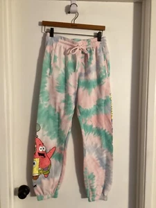 Youth “Nickelodeon" rainbow colored Spongebob Squarepants sweatpants Size M - Picture 1 of 2