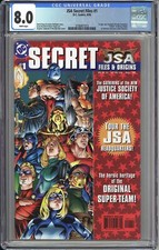 JSA Secret Files #1 CGC 8.0 WP 3798457015 1st New Hawkgirl, Wesley Dodds Death!