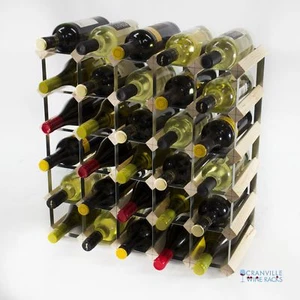 Cranville Weinregal Aufbewahrung 30 Flasche Kiefer Holz und Metall Montiert - Bild 1 von 5