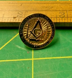 Vintage Freimaurer Pinback - Columbia Lodge #307 AF & AM, Wien VA - Bild 1 von 1