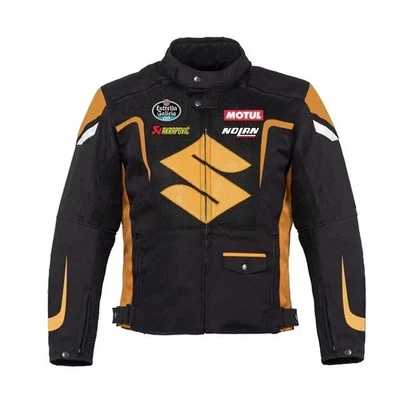 All Seasons Suzuki Motorbike Riding Jacket Mesh Fabric Motorcycle Biker Jacket - Image 1 of 3