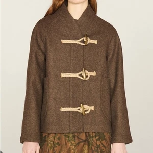 YMC Erkin Wool Duffle Jacket Brown 100% Wool Toggle XL Neu mit Etikett Minimalist Coat - Bild 1 von 9