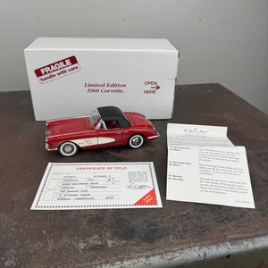 Danbury Mint 1960 Corvette 1:24 Diecast w/ Box - ROMAN RED - Limited - Picture 1 of 14