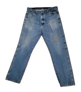 Rustler Distressed Jeans Mens 38x32 Blue Denim Pants - Picture 1 of 8