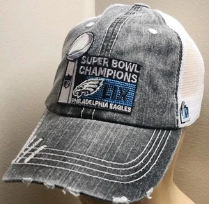 Philadelphia Eagles Superbowl 59 Hat Unstructured Distressed Eagles LIX Hat  - Picture 1 of 24
