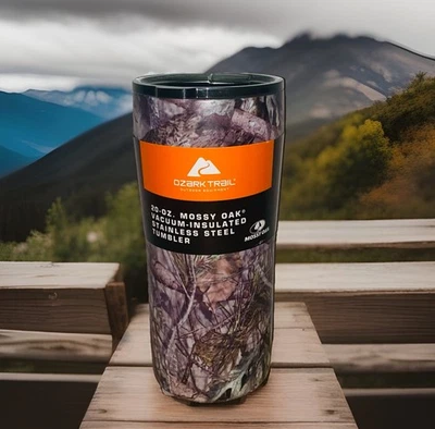 Vaso de acero inoxidable Mossy Oak Camo Ozark Trail 20 oz aislado al vacío NUEVO Foto 1 de 3