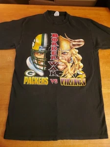 Border Wars NFL Green Bay Packers Vs Minnesota Vikings Starter Tee VTG - Picture 1 of 7