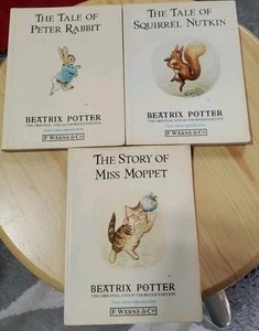 Lot 3 Beatrix Potter The Tale of Peter Rabbit Small Books F. Warne & Co 1,2,21 - Picture 1 of 4