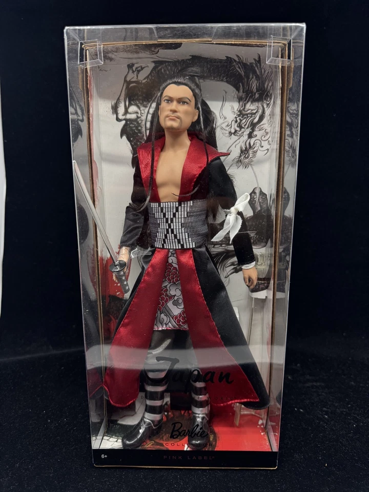 Mattel Japón Samurai Ken Muñecas del Mundo Barbie Coleccionista 2010 Etiqueta Rosa Foto 1 de 3