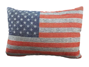 Almohada Lauren Ralph Lauren Bandera Americana 18"x14" Rojo Blanco Azul Patriótico - Imagen 1 de 6