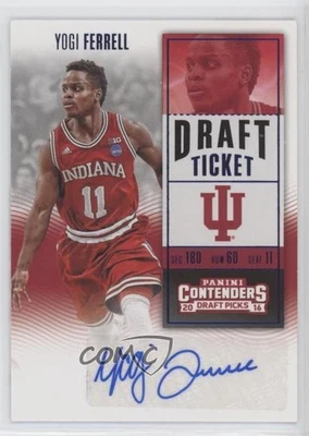 2016 Contenders Draft Picks College Ticket Blue Foil Yogi Ferrell Rookie Auto RC - Image 1 of 2