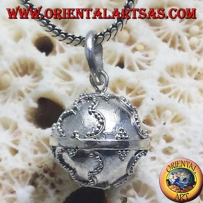 Ciondolo Chiama Angeli Sfera in Argento 925 - Collana Gravidanza - Immagine 1 di 4