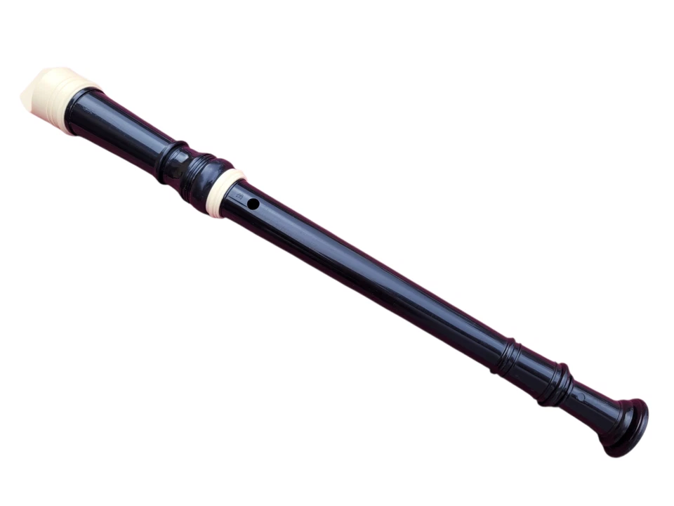 Grabadora barroca soprano marrón plástico Tudor TD185 lista para tocar modelo de música Foto 1 de 4