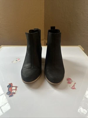Botines Tom’s Wedges para mujer talla 6,5 negro imitación cuero Foto 1 de 4