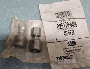GATES G25170-0406 MEGA CRIMP FITTING (Qty 2) - Picture 1 of 3