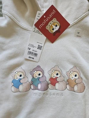 UNIQLO Mofusand Women's Cream and White Hoodie - Image 1 of 4