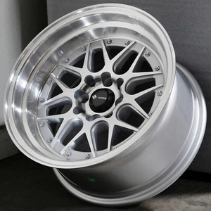 15x8 Silver Wheels Vors VR7 4x100/4x114.3 0 (Set of 4) 73.1 - Picture 1 of 7