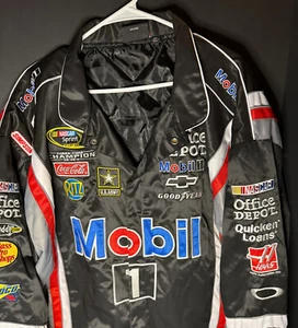 Chase Authentics NASCAR Mobil Racing Jacket Mens 2XL Black NWT READ - Picture 1 of 8