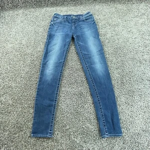 True Religion Pants Girls 14 Blue Denim Jeans Skinny Outdoors Youth Kids 26X27 - Picture 1 of 10