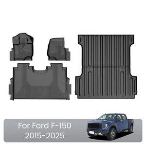 Alfombrillas TPE aptas para Ford F-150 Super doble cabina 2015-2025 alfombrilla maletero revestimiento de carga - Imagen 1 de 13