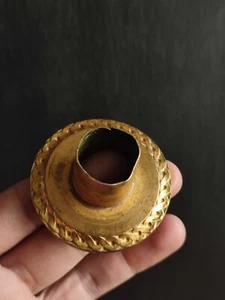 Antique Ottoman Turkish Bronze GildedTombac Fragment for candlestick - Picture 1 of 12