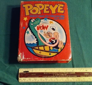 Vintage POPEYE GHOST SHIP TO TREASURE ISLAND BIG LITTLE BOOK WHITMAN #2008 1967 - Picture 1 of 6