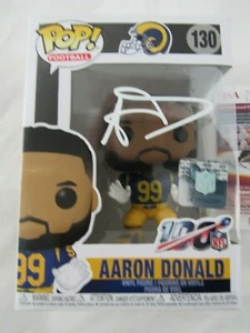 Aaron Donald Los Angeles Rams Funko Pop Signed Autographed JSA White - Picture 1 of 6