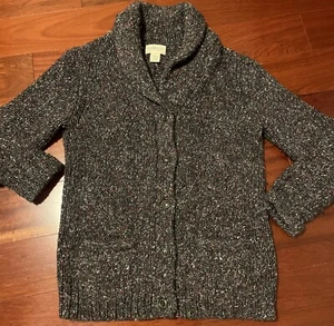 Ralph Lauren Denim & Supply Women Large Cardigan Sweater Roll Collar EUC Heavy I - Picture 1 of 7