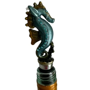 "Tapones de botella de vino de metal con joyas de delfín y peces de caballito de mar 4,5""-5,5" Sea 3 nuevos" - Imagen 1 de 11
