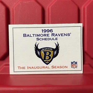 Baltimore Ravens NFL Fútbol Calendario de Bolsillo Temporada Inaugural De Colección 1996 - Imagen 1 de 2