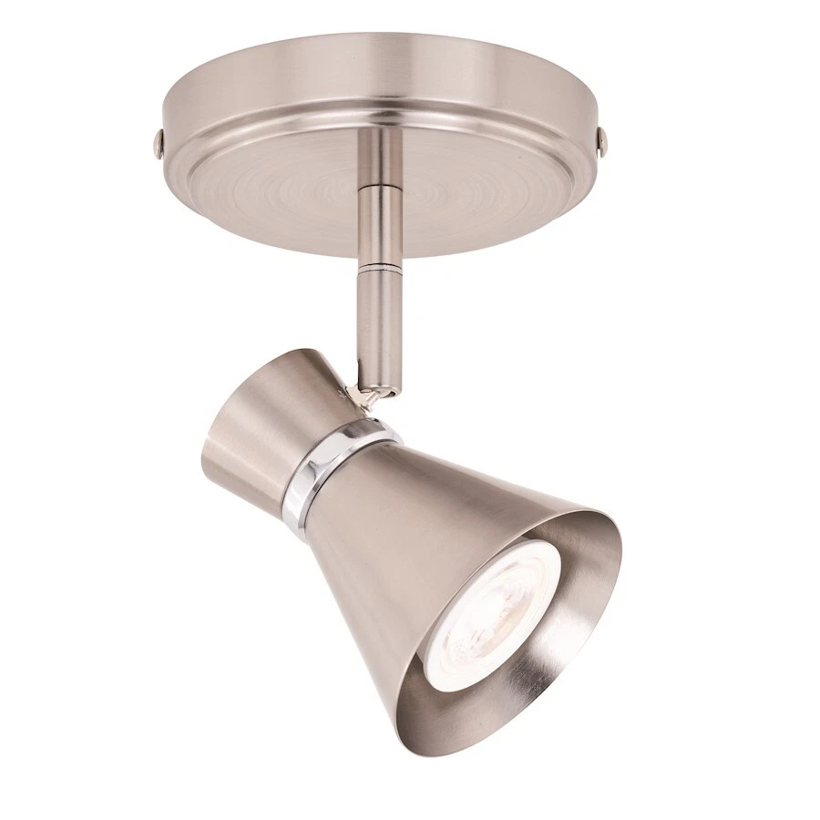 Vaxcel Alto 1 Light Directional Light, Brushed Nickel/Chrome - C0218 - Image 1 of 1
