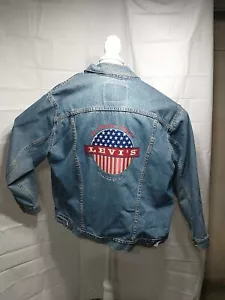Chaqueta de parche original Levis Demin American para hombre 70507-0389 grande EE. UU. - Imagen 1 de 10